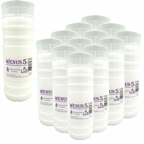 Rewelacyjne wkłady do zniczy Parafinowe Wenus 5 Linis ~5*dni x 12szt. na Arena.pl