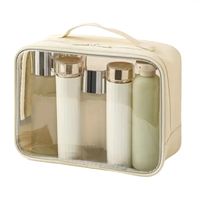 kosmetyczka organizer na kosmetyki kremowa 26x20x11cm ks105wz3