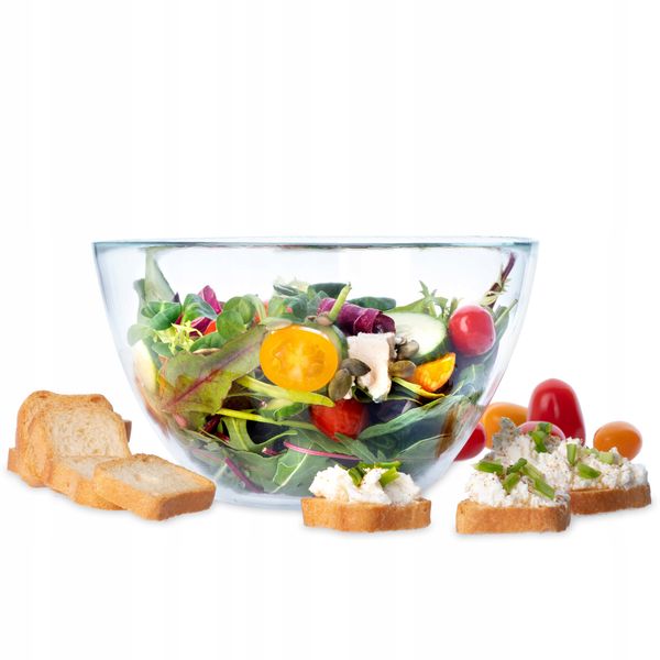 Miska Salaterka Szklana Okrągła Na Sałatkę 17cm 2x zdjęcie 8