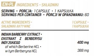 Evolite Berberyna HCL 60 dni Cholesterol Trawienie na Arena.pl