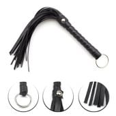 Pejcz skórzany erotyczny 30cm BDSM Bicz Dominacja