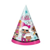 Papierowe czapeczki LOL Surprise 8 sztuk