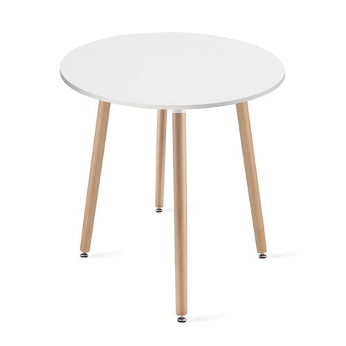 Stół KAMI Okrągły 60cm - biały / naturalne nogi na Arena.pl