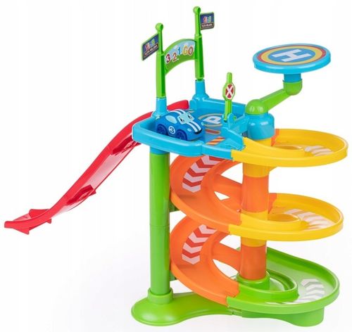 Dumel Flota Miejska Zjeżdżalnia z miękkim AUTKIEM parking 12m+ na Arena.pl