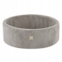 Suchy Basen bez piłek 90x30 dla Dzieci Beżowy Sztruks Okrągły MISIOO