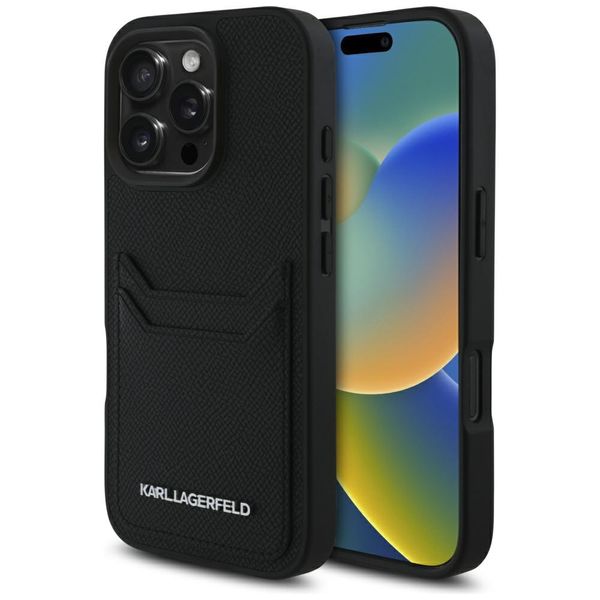 Etui Karl Lagerfeld do iPhone 16 Pro, Czarny zdjęcie 1