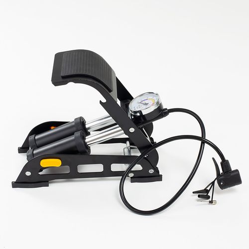 Pompka Nożna Rowerowa Samochodowa Dwutłokowa Z Manometrem na Arena.pl