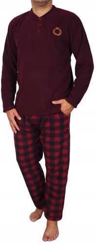 Piżama męska L POLAR krata GRUBA ciepła KIESZENIE na Arena.pl