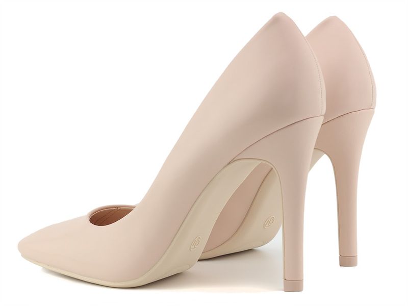 Beżowe szpilki na platformie matowe 40 zdjęcie 5