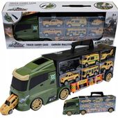 CIĘŻARÓWKA LAWETA POJAZDY AUTA RESORAKI WYRZUTNIA AUTKA ZESTAW SAMOCHÓD + R