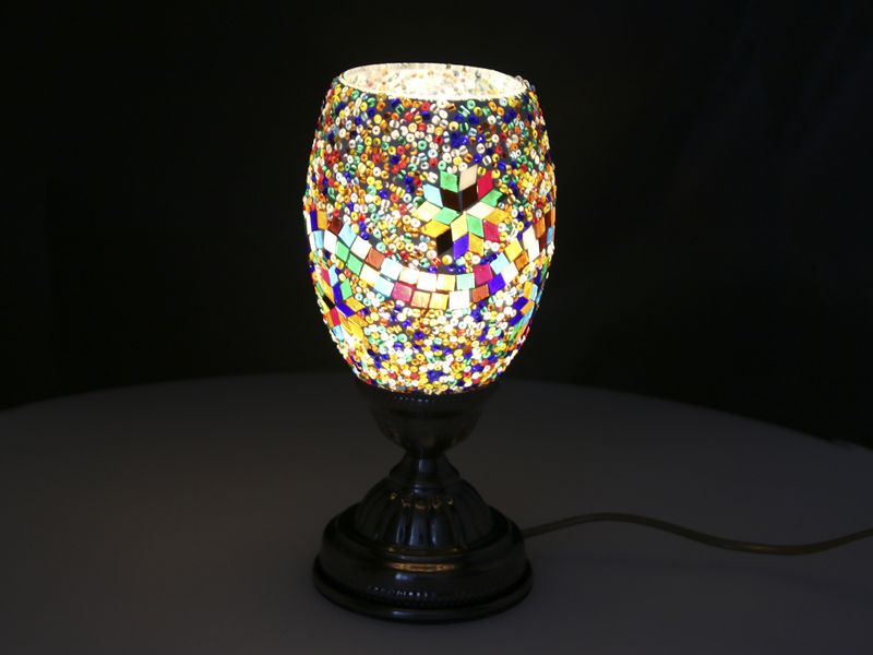 Lampa stołowa - klosz pojedynczy, wielokolorowy zdjęcie 5
