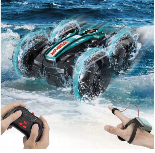 ZDALNIE STEROWANY SAMOCHÓD RC AMFIBIA 4X4, 360° OBROTY STEROWANIE GESTAMI na Arena.pl