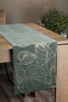 Bieżnik velvetowy BLINK 16 35x180 cm ciemnomiętowy obrus dekoracyjny stół