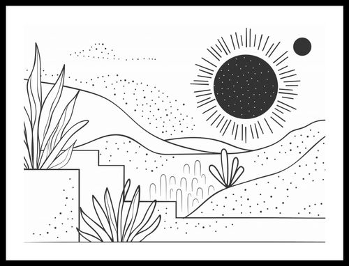 Plakat 55x40cm Linearny Pejzaż na Arena.pl