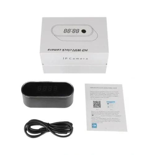 BUDZIK ZEGAR Z MINI KAMERA SZPIEGOWSKA UKRYTA WiFi na Arena.pl