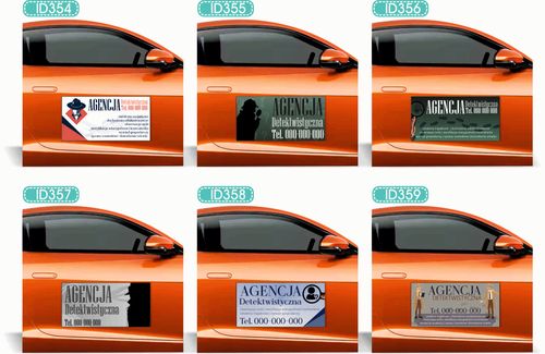 Magnes na samochód reklama magnetyczna 60x30 KOMPLEKSOWE USŁUGI PPOŻ BHP na Arena.pl