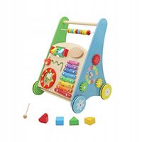 Pchacz chodzik drewniany edukacyjny manipulacyjny dla dzieci sorter jeździk