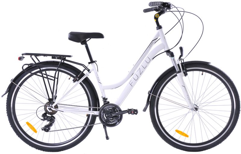 Rower trekkingowy 28 Fuzlu Core Lady amor. 18" biały/czarny/czarny mat zdjęcie 1