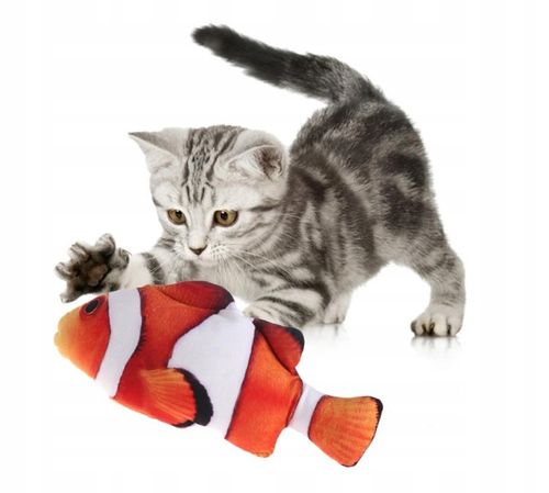 Elektryczna RYBA interaktywna Zabawka dla kota15 na Arena.pl