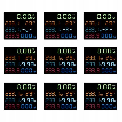 Licznik energii prądu 3-fazowy 2-kierunki PV przekaźnik 100A LCD WiFi na Arena.pl