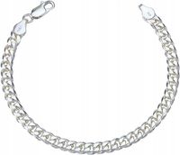 SREBRNA BRANSOLETKA PANCERKA DIAMENTOWANA MĘSKA SREBRO PRÓBA 925 ORYGINALNA