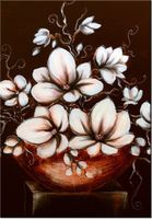 100 70CM OBRAZ PŁÓTNO MAGNOLIA III WAZA PŁÓTNO RAMA