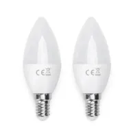 Zestaw 2 żarówek LED C37 E14 10W 935LM zimna 6500K do biura
