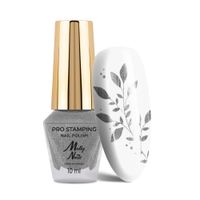 Lakier do stempli i stampingu MollyNails PRO Stamping srebrny silver 10ml