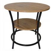 Stolik kawowy okrągły loft fi 56x55cm dąb naturalny