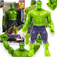HULK DUŻA RUCHOMA FIGURKA INTERAKTYWNA 30cm DŹWIĘK ŚWIATŁO AVENGERS BOHATER