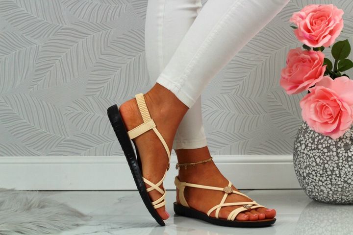 DAMSKIE SANDAŁY ELEGANCKIE NA LATO PŁASKIE zdjęcie 6