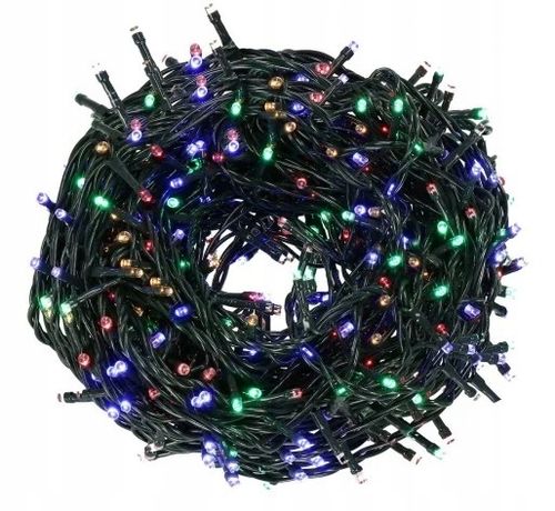 LAMPKI CHOINKOWE 1000 LED MULTI KOLOR 63M WEWNĘTRZNE ZEWNĘTRZNE ŚWIATEŁKA na Arena.pl