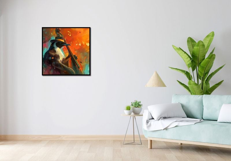 Plakat 70x70cm Pingwinia Nuta zdjęcie 4