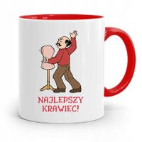 Kubek Czerwony Krawca Krawcowej Najlepszy Krawiec Z Nadrukiem Ze Zdjęciem
