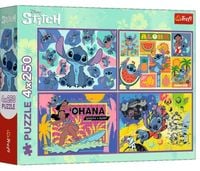 puzzle 4x250 niezwykły stitch 13311