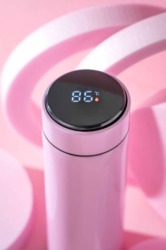 RÓŻOWY TERMOS KUBEK TERMICZNY NA KAWĘ HERBATĘ SMART LED DUŻY 500ml na Arena.pl