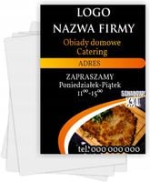 Ulotki A5 reklamowe firmowe 1000szt projekt w cenie OBIADY DOMOWE
