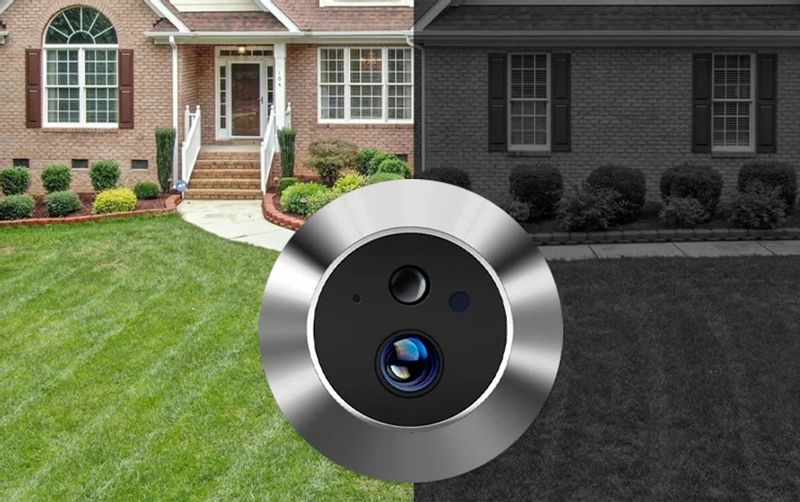 Inteligentny Wizjer Judasz Do Drzwi Kamera 4.3" z Ekranem PIR WiFi TUYA zdjęcie 3