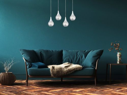 Lampa wisząca 4xE27 LACRIMA CLEAR SILVER na Arena.pl