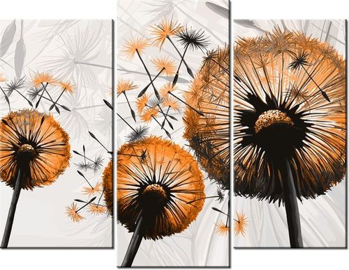 70 90CM OBRAZ 3 ELEM DMUCHAWCE POMARAŃCZACH ŚCIENNY DRUK PŁÓTNO na Arena.pl