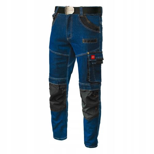 Spodnie robocze JEANS STRETCH jeansowe slim BHP na Arena.pl