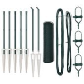 Ogrodzenie z słupkami Zielony 0.6 x 10 m Stal pokryta PCV