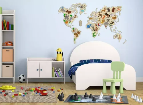 Mapa świata z elementami w kształcie zwierząt XL na Arena.pl