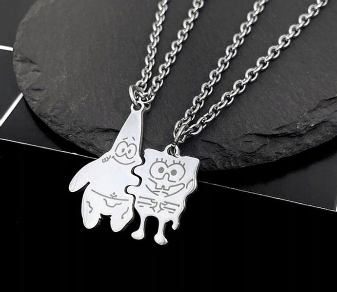 Naszyjniki Srebrny dla Przyjaciół Przyjaciółek BEST FRIENDS SpongeBob zdjęcie 8