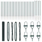 Ogrodzenie z słupkami Zielony 1.4 x 50 m Stal