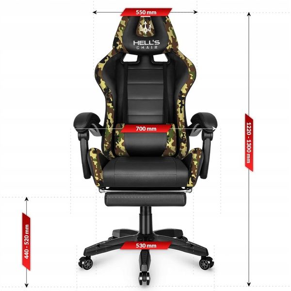 FOTEL GAMINGOWY DLA GRACZA BIUROWY HELL'S zdjęcie 2