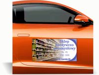 Magnes na samochód reklama magnetyczna 60x30 SKLEP SPOŻYWCZO PRZEMYSŁOWY