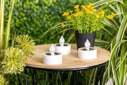 5x Lampa Solarna LED Świeca Tealight Płomień Mała zdjęcie 2