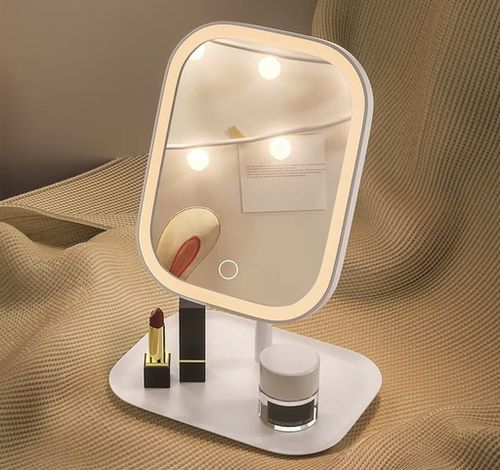 Lusterko LED lustro jednostronne prostokątne białe na Arena.pl