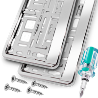 Ramki Pod Tablice Rejestracyjne Ramka Tablic Chrom Komplet Śrubki Wkrętak